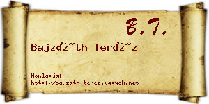 Bajzáth Teréz névjegykártya